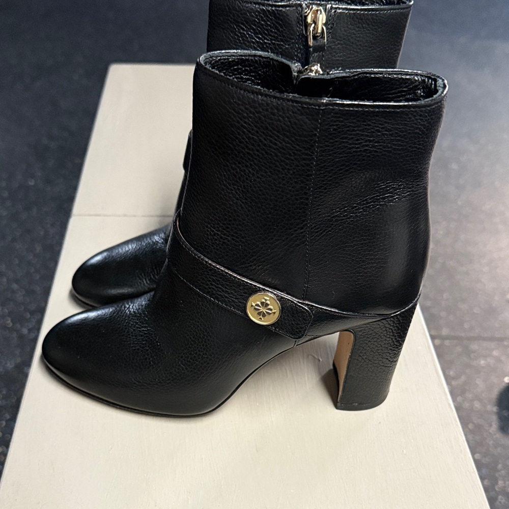 Kate Spade Black Leather Ankle Boots